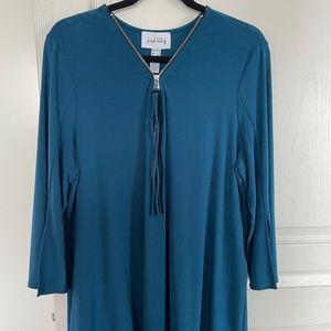 Joseph Ribkoff Teal Top size US 18
